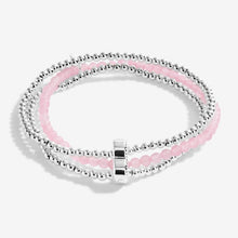 Load image into Gallery viewer, Wellness Stones Rose Quartz Bracelet - Silver