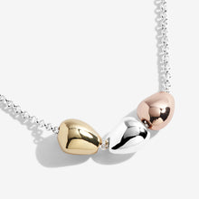 Load image into Gallery viewer, Florence Pebble Silver Necklace -  Silver, Rose Gold and Yellow Gold Pebble Charms
