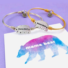Load image into Gallery viewer, Luca+ Danni Mama Bear Bangle Bracelet - Petite/Silver Tone