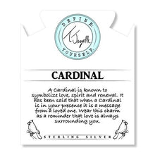 Load image into Gallery viewer, Storm Agate Stone Bracelet with Cardinal Sterling Silver Charm