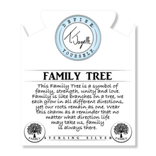 Load image into Gallery viewer, Terahertz Stone Bracelet with Family Tree Circle Sterling Silver Charm