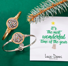 Load image into Gallery viewer, Holiday Tree Bangle Bracelet