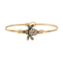 Load image into Gallery viewer, Queen Bee Crystal Bangle Bracelet
