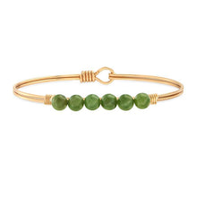 Load image into Gallery viewer, Jade Energy Stone Bangle Bracelet - Stone of Prosperity