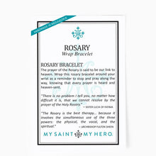 Load image into Gallery viewer, Miracles Rosary Wrap Bracelet - Blue/Hematite/Pearl