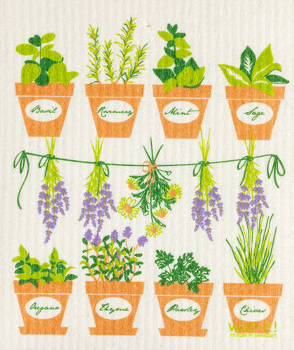 Fresh Herbs - Swedish Dish Cloth