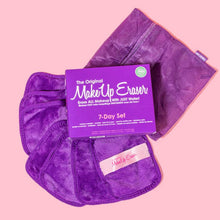 Load image into Gallery viewer, Queen Purple 7-Day Set of MakeUp Erasers
