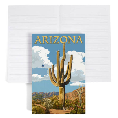 Arizona, Saguaro Cactus & Roadrunner - Premium Journal