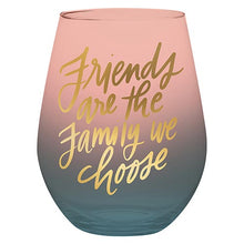 Load image into Gallery viewer, Jumbo Stemless Wine Glass - Friends Family
