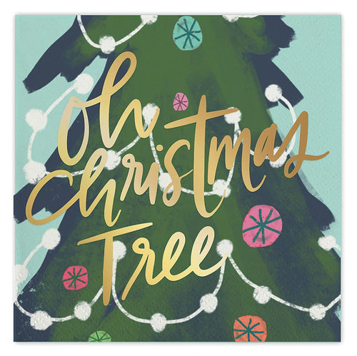 Beverage Napkins - Oh Christmas Tree