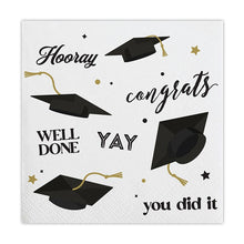 Load image into Gallery viewer, Cocktail Napkins - Graduation Multi
