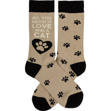 Load image into Gallery viewer, Socks - All You Need Is Love And A Cat
