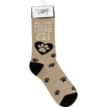 Load image into Gallery viewer, Socks - All You Need Is Love And A Cat
