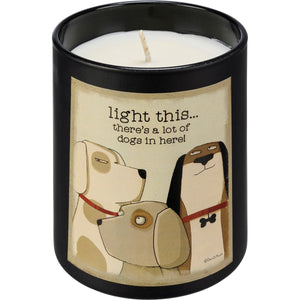 Light This There's A Lot Of Dogs In Here Jar Candle - French Vanilla
