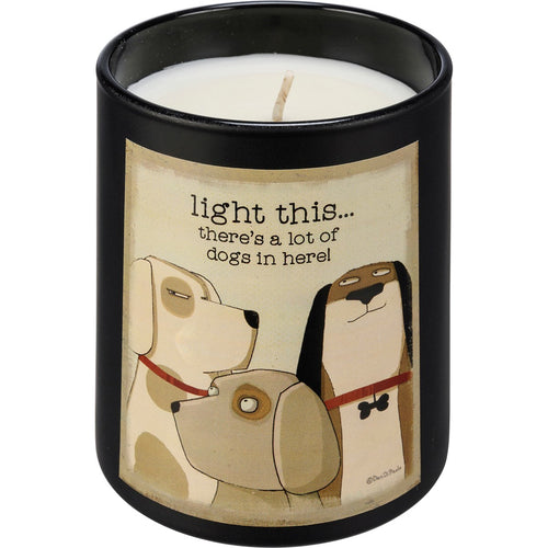 Light This There's A Lot Of Dogs In Here Jar Candle - French Vanilla