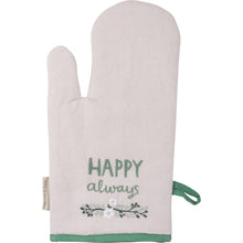 Load image into Gallery viewer, Oven Mitt and Potholder Kitchen Set - Merry Christmas Happy Always
