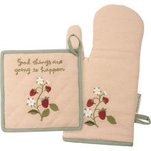 Load image into Gallery viewer, Oven Mitt and Potholder Kitchen Set - Good Things Going To Happen
