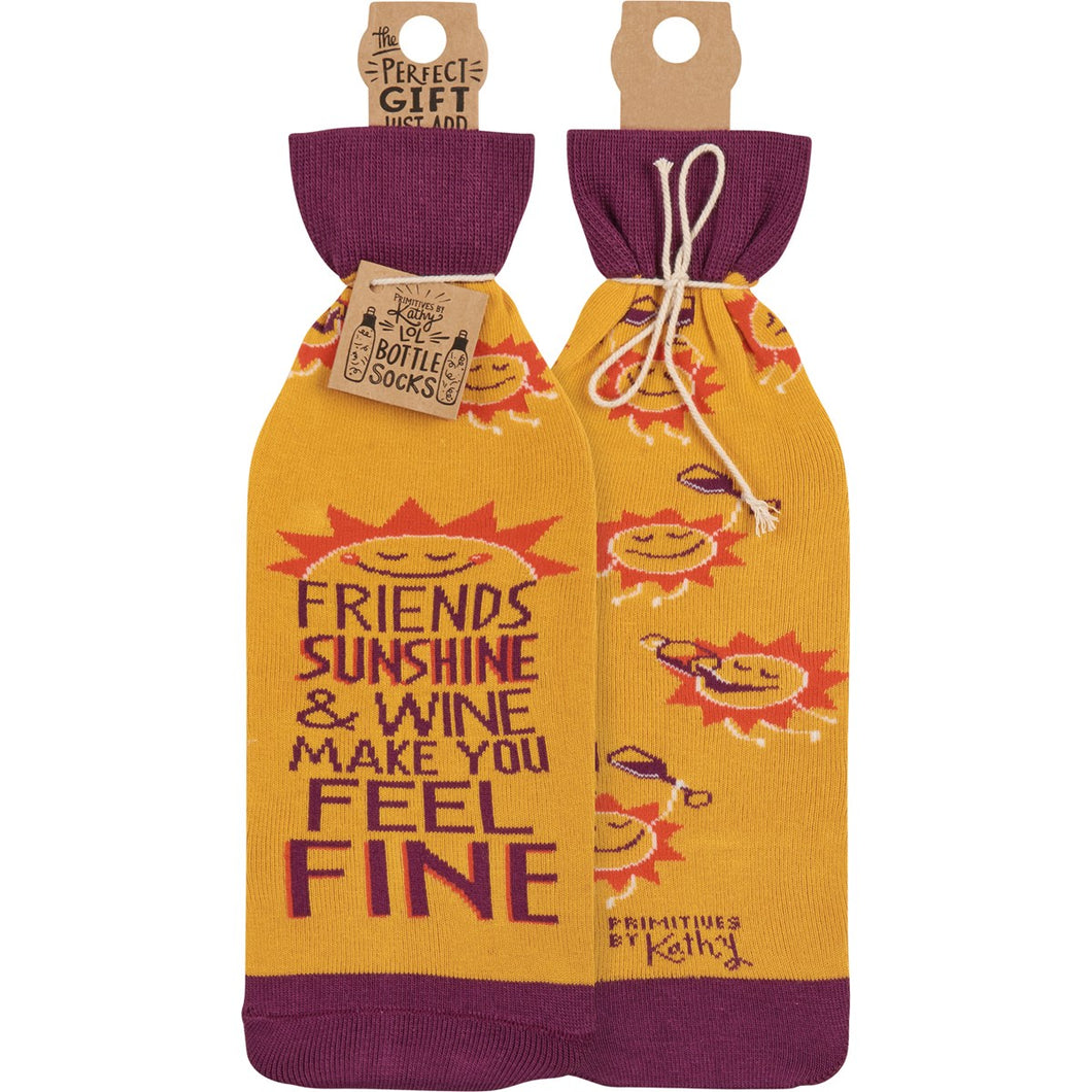 Bottle Sock - Sunshine & Wine