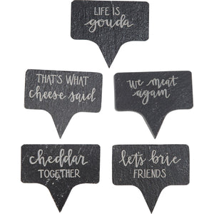 Cheeses with Sentiments Party Pick Markers Set