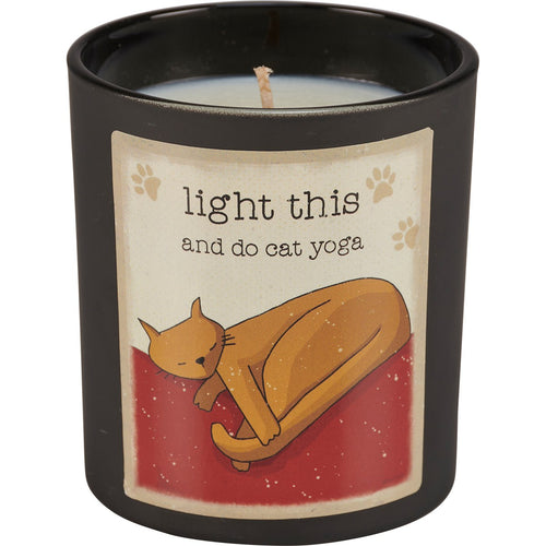 Light This And Do Cat Yoga Jar Candle