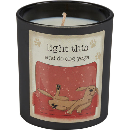 Light This And Do Dog Yoga Jar Candle