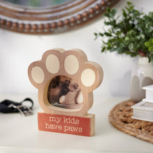 Load image into Gallery viewer, My Kids Have Paws Block Photo Frame
