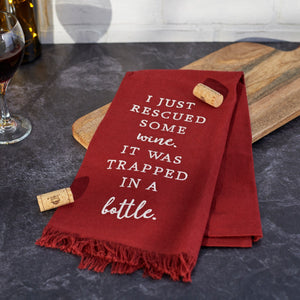 I Just Rescued Some Wine - Dish Towel