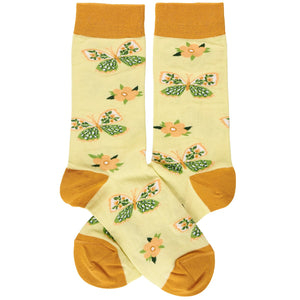 Socks - Yellow Butterfly
