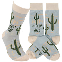 Load image into Gallery viewer, Socks - Better With Age Cactus
