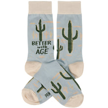 Load image into Gallery viewer, Socks - Better With Age Cactus

