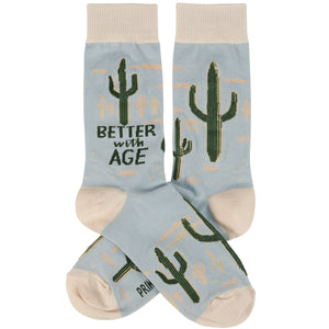 Socks - Better With Age Cactus