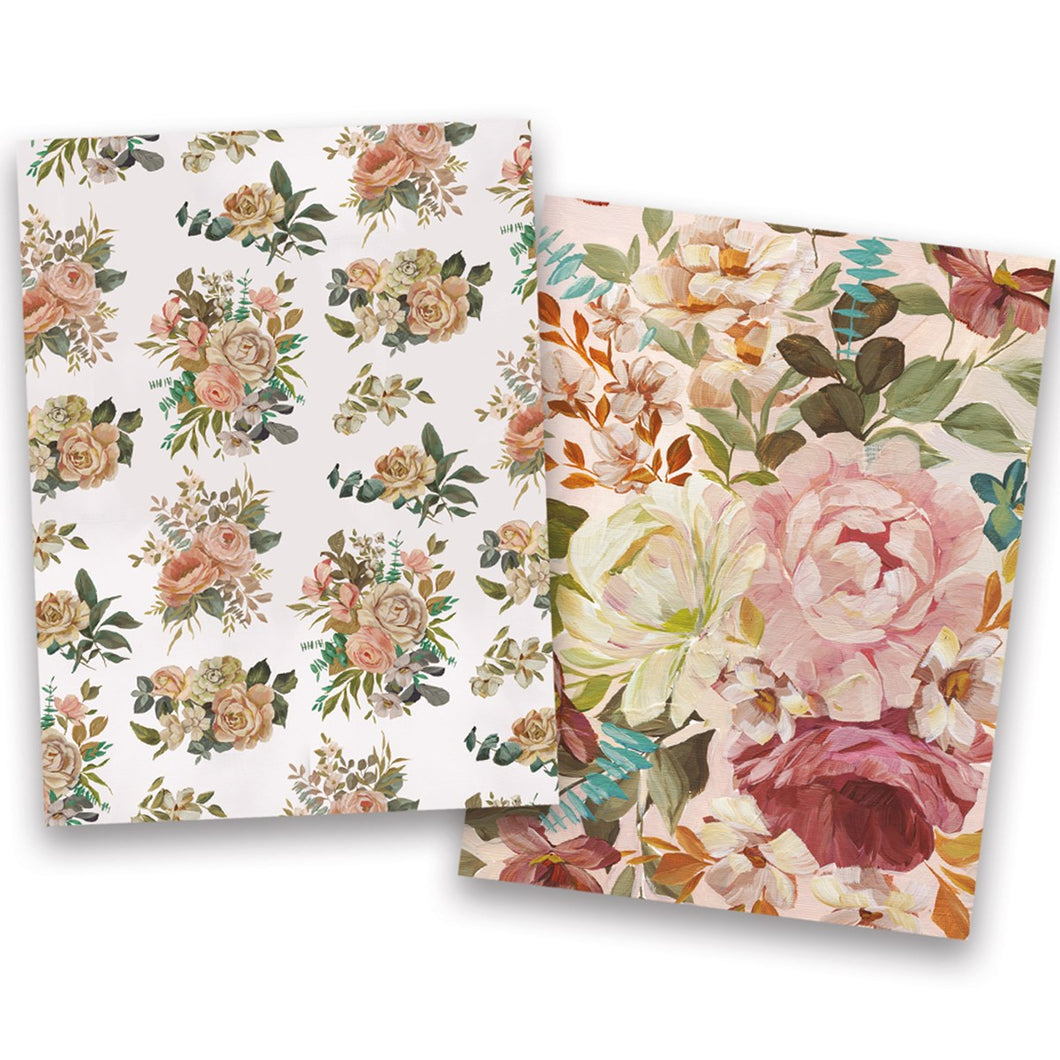 Cabbage Rose Note Card Set