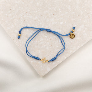 Filled by Faith Open Cross Bracelet Gold