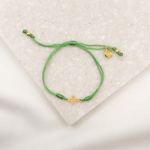Filled by Faith Open Cross Bracelet Gold