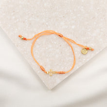 Load image into Gallery viewer, Filled by Faith Open Cross Bracelet Gold
