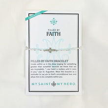Load image into Gallery viewer, Filled by Faith Cross Bracelet
