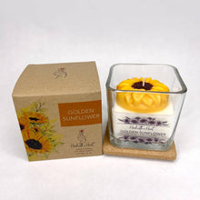 Load image into Gallery viewer, Golden Sunflower Soy Wax Candle - 10oz
