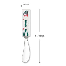 Load image into Gallery viewer, 2-Piece Mahjong Bamboos Zinc Cheese Spreader
