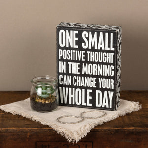 Positive Thought Box Sign
