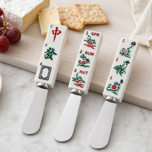 Load image into Gallery viewer, 3-Piece Mahjong Nine Symbols Cheese Spreaders

