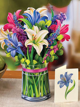 Load image into Gallery viewer, Lilies &amp; Lupines - Pop Up Flower Bouquet
