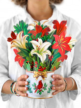Load image into Gallery viewer, Winter Joy with Cardinal - Pop up Flower Bouquet
