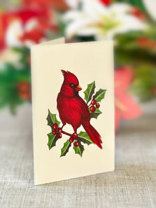 Winter Joy with Cardinal - Pop up Flower Bouquet