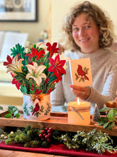 Load image into Gallery viewer, Winter Joy with Cardinal - Pop up Flower Bouquet
