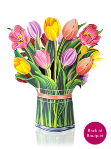 Festive Tulips - Pop Up Flower Bouquet