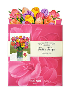 Festive Tulips - Pop Up Flower Bouquet