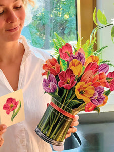 Festive Tulips - Pop Up Flower Bouquet