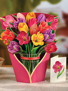 Festive Tulips - Pop Up Flower Bouquet