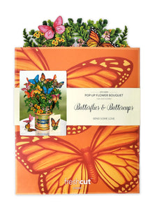 Butterflies and Buttercups - Pop Up Flower Bouquet