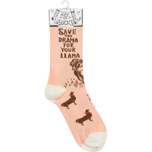 Load image into Gallery viewer, Socks - Save The Drama For Your Llama
